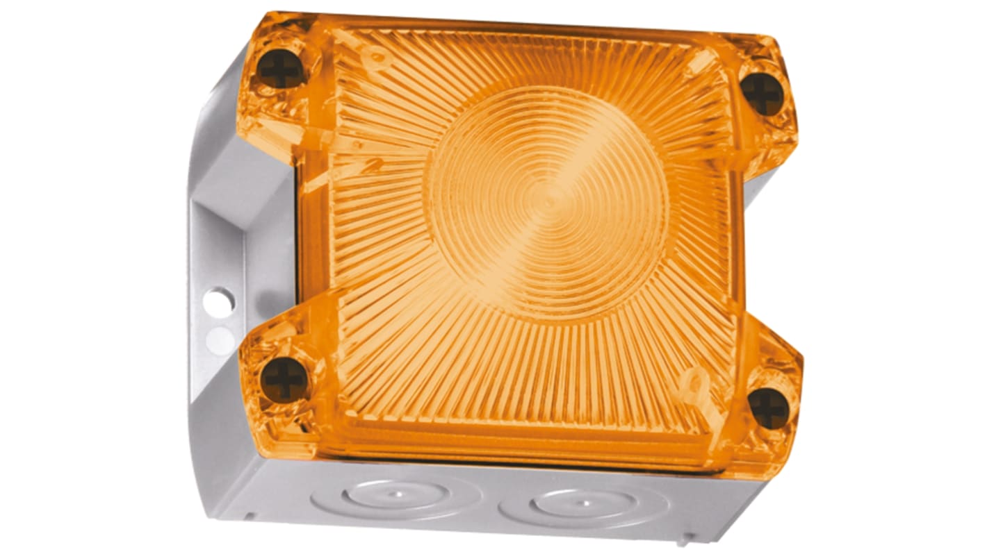 Pfannenberg PY X-S-05 Series Amber Flashing Beacon, 24 V dc, Panel Mount, Xenon Bulb