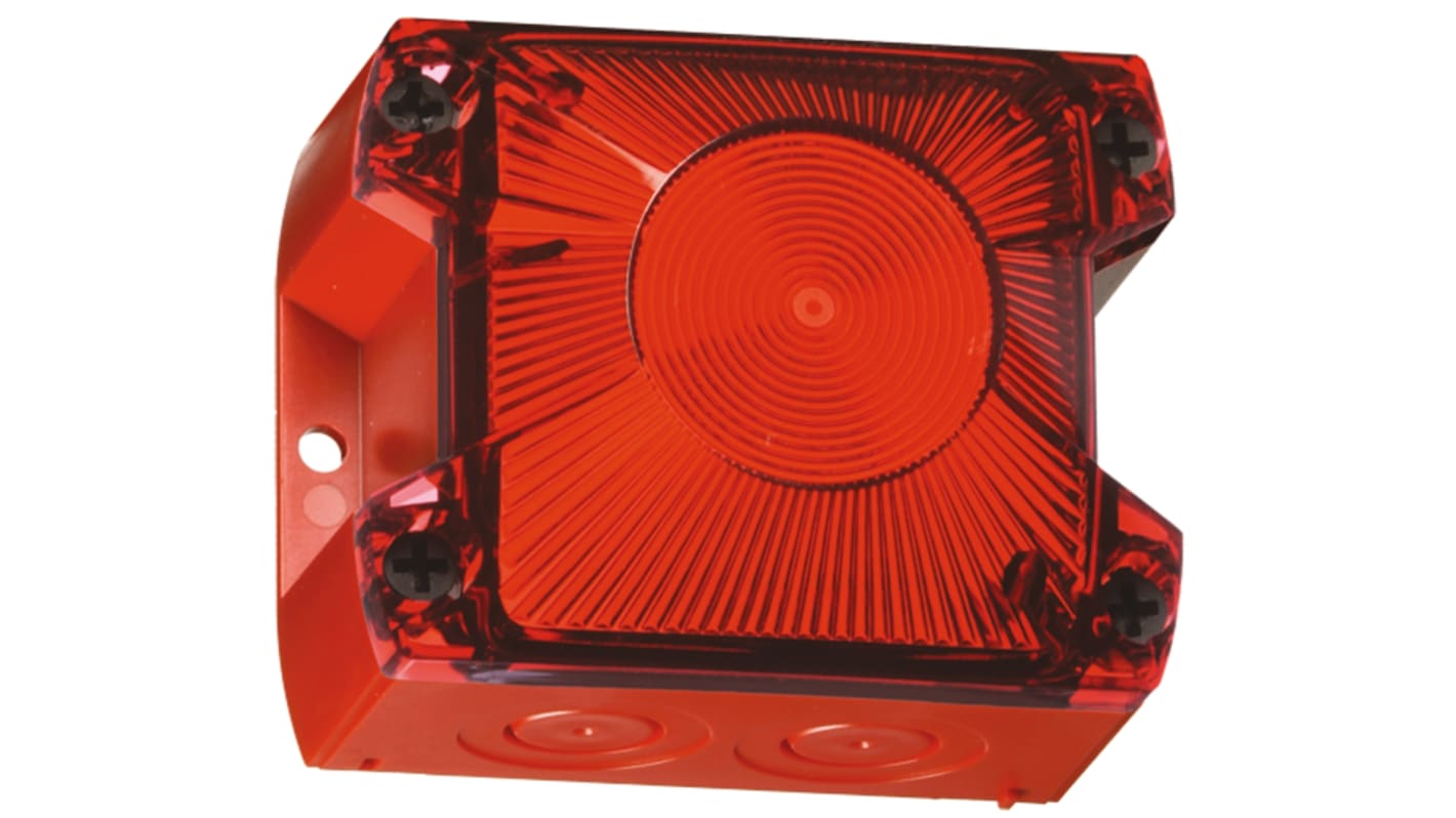 Pfannenberg PY X-S-05 Series Red Flashing Beacon, 24 V dc, Panel Mount, Xenon Bulb