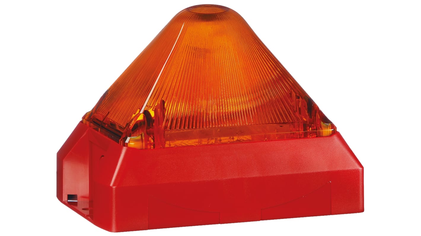 Pfannenberg PY X-M-05 Series Amber Flashing Beacon, 230 V ac, Panel Mount, Xenon Bulb