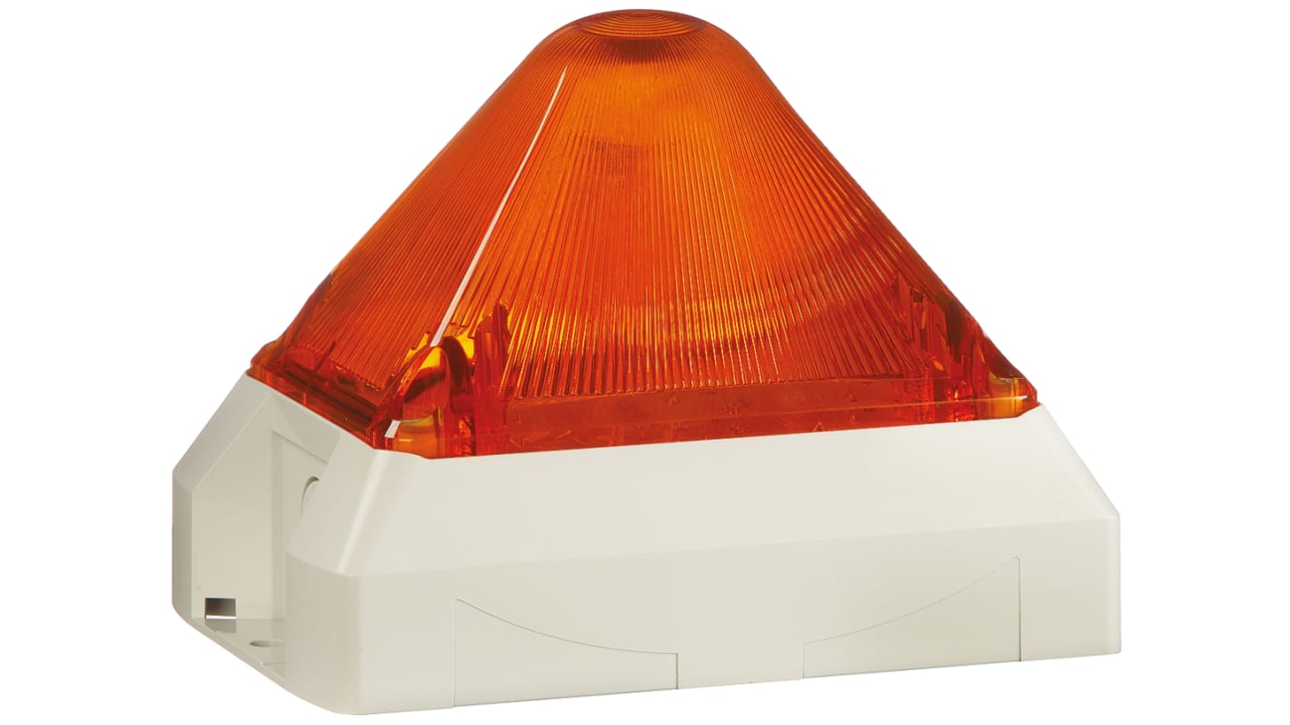 Pfannenberg PY X-M-05 Series Amber Flashing Beacon, 230 V ac, Panel Mount, Xenon Bulb