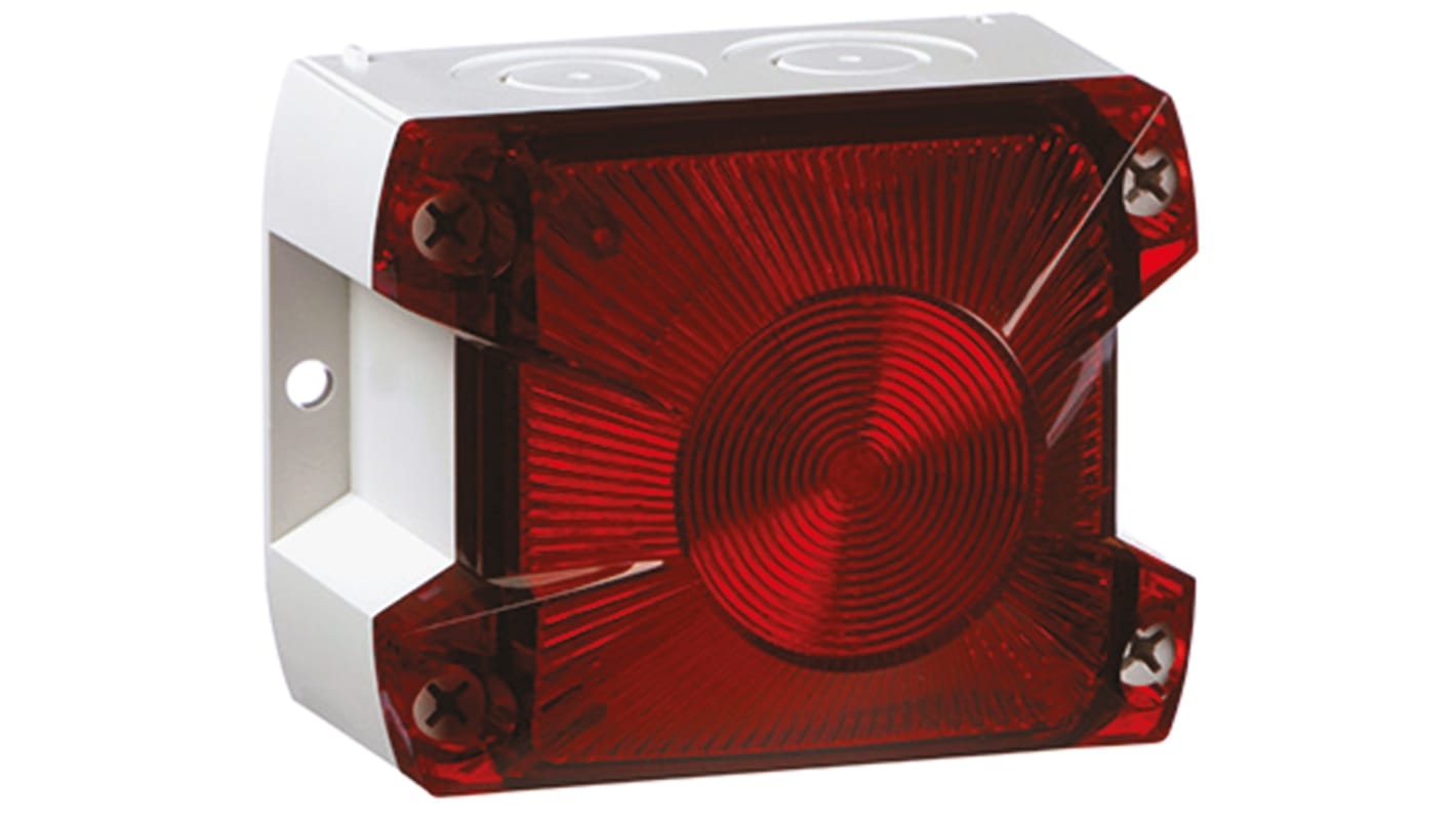 Pfannenberg PY X-S-05 Series Red Flashing Beacon, 24 V dc, Panel Mount, Xenon Bulb