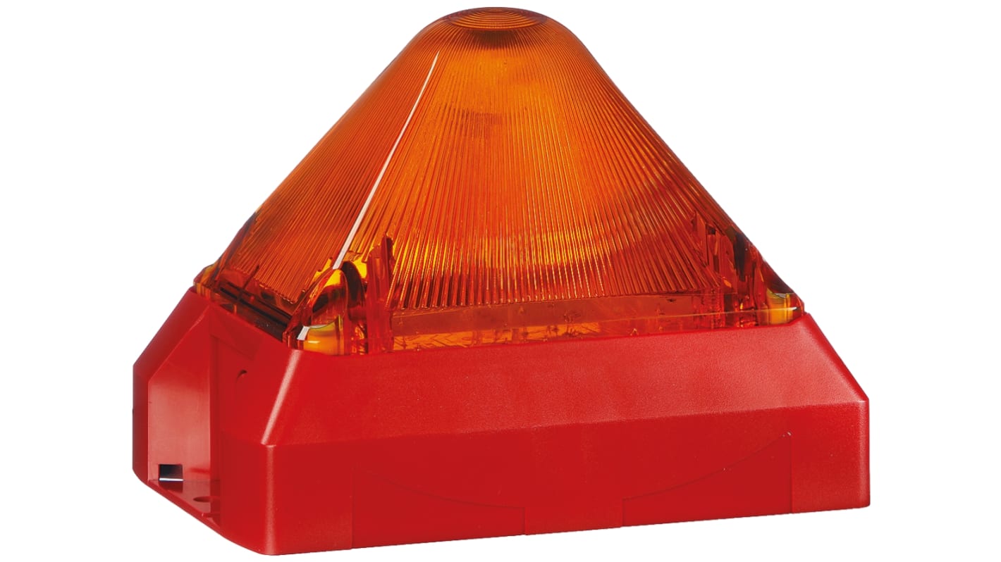 Pfannenberg PY X-M-05 Series Amber Flashing Beacon, 24 V ac/dc, Panel Mount, Xenon Bulb