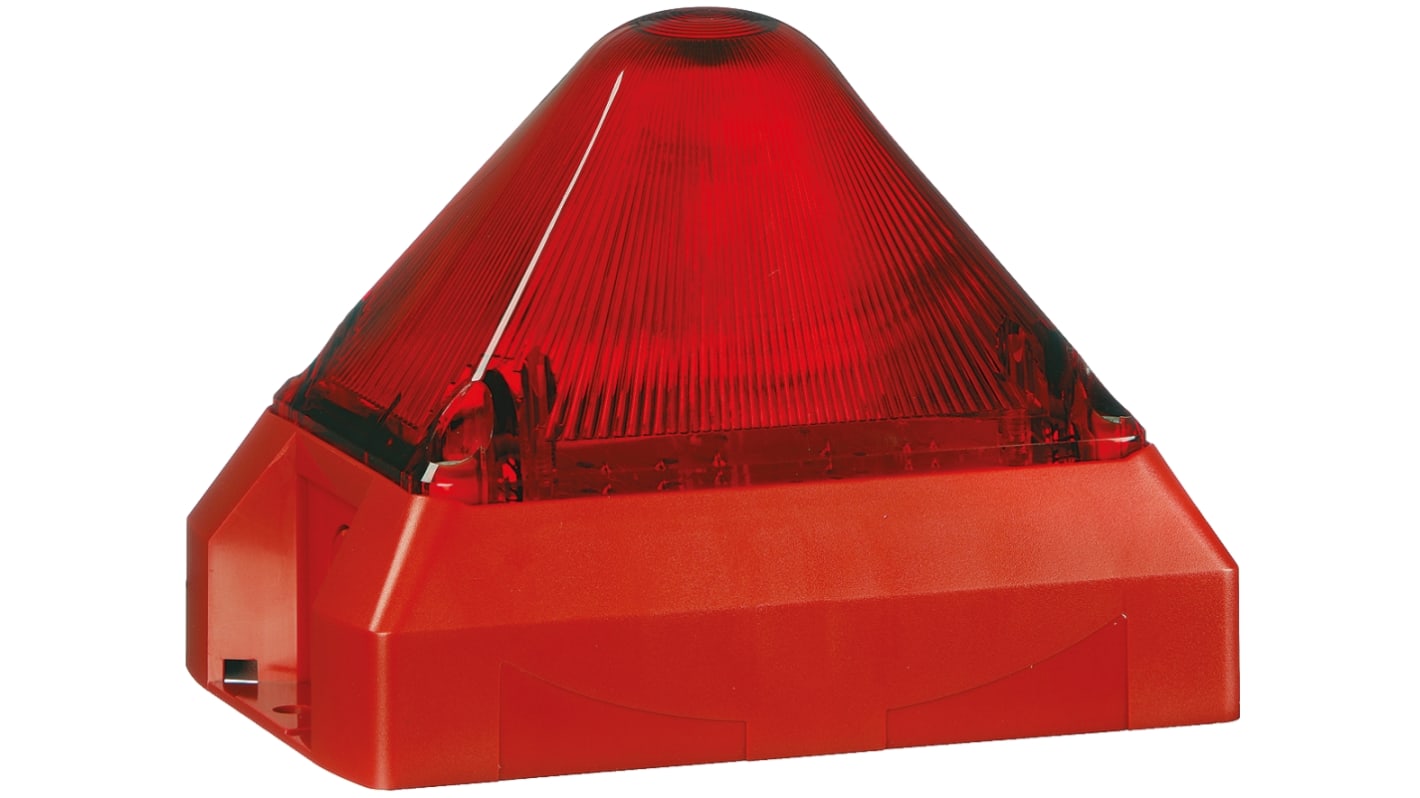 Pfannenberg PY X-M-05 Series Red Flashing Beacon, 230 V ac, Panel Mount, Xenon Bulb