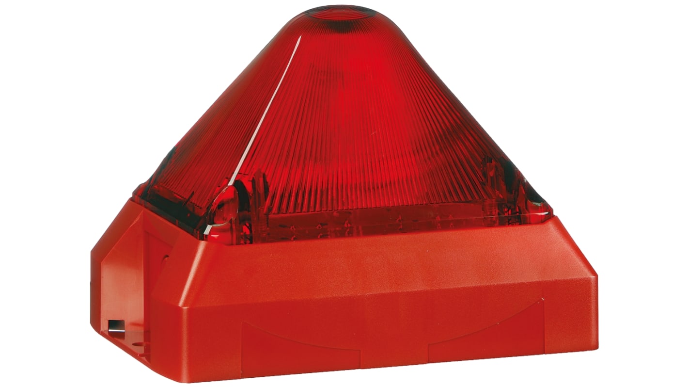 Pfannenberg PY X-M-05 Series Red Flashing Beacon, 24 V ac/dc, Panel Mount, Xenon Bulb