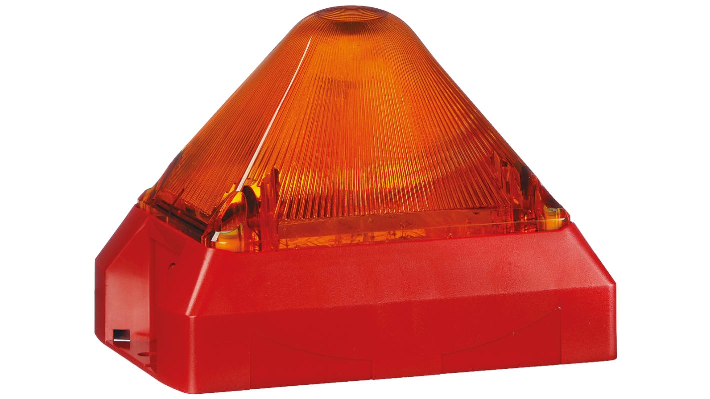 Pfannenberg PY X-M-10 Series Amber Flashing Beacon, 230 V ac, Panel Mount, Xenon Bulb