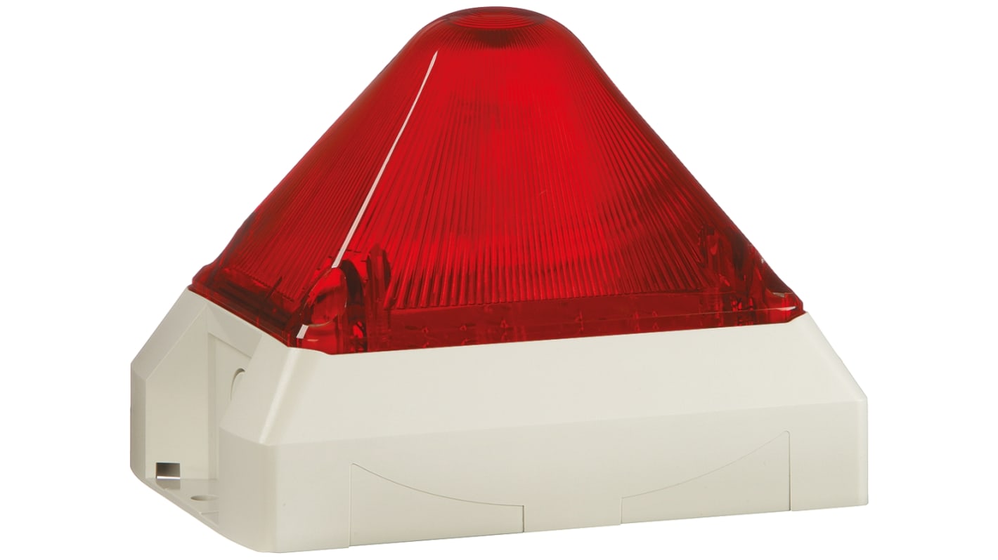 Pfannenberg PY X-M-10 Series Red Flashing Beacon, 230 V ac, Panel Mount, Xenon Bulb