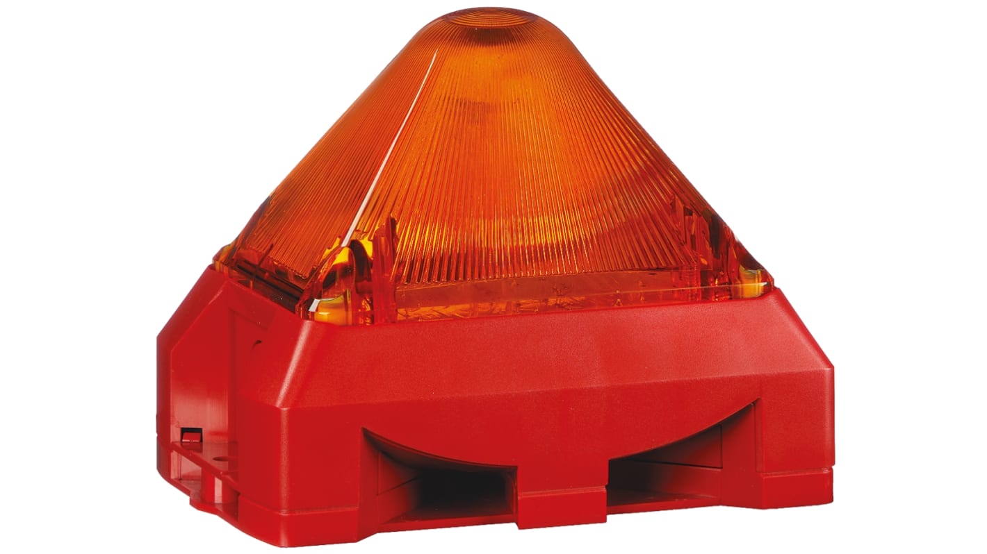 Pfannenberg PY X-MA-05 Series Amber Sounder Beacon, 24 V ac/dc, Base Mount, 100dB at 1 Metre