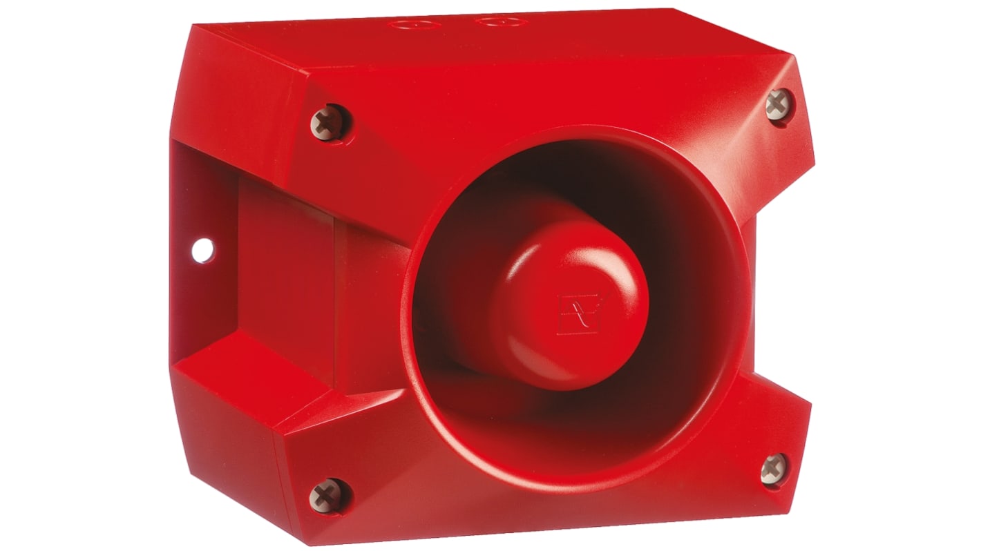 Avertisseur sonore Rouge Pfannenberg série PA 5, 230 V c.a., 105dB IP66