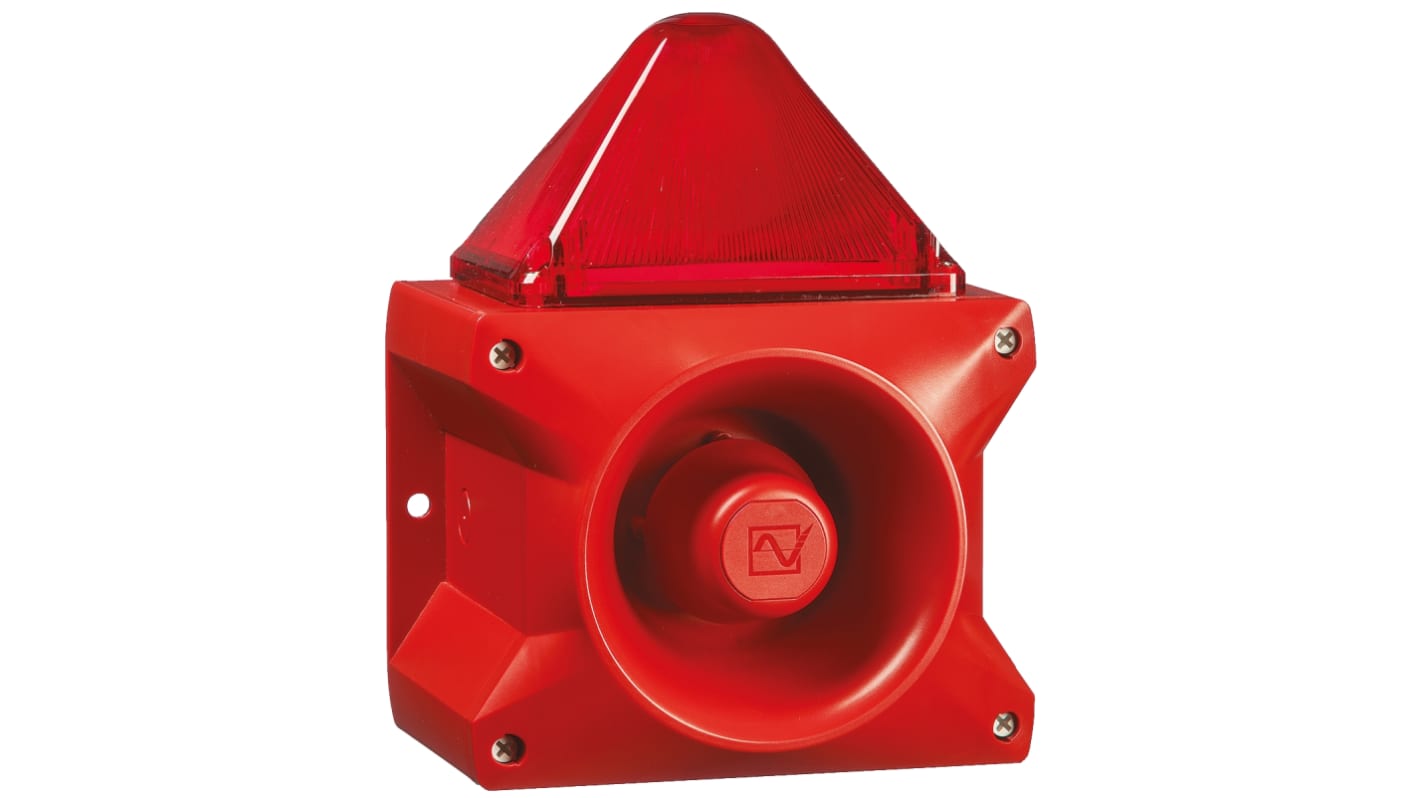 Segnalatore acustico e luminoso Pfannenberg serie PA X 10-10, Rosso, 230 V c.a., 110dB a 1 m