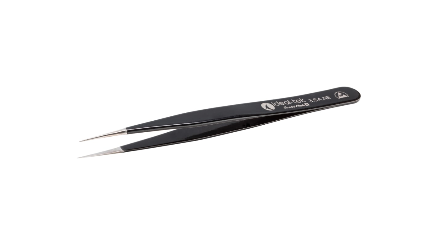 ideal-tek 120 mm, Stainless Steel, Very Sharp, ESD Tweezers