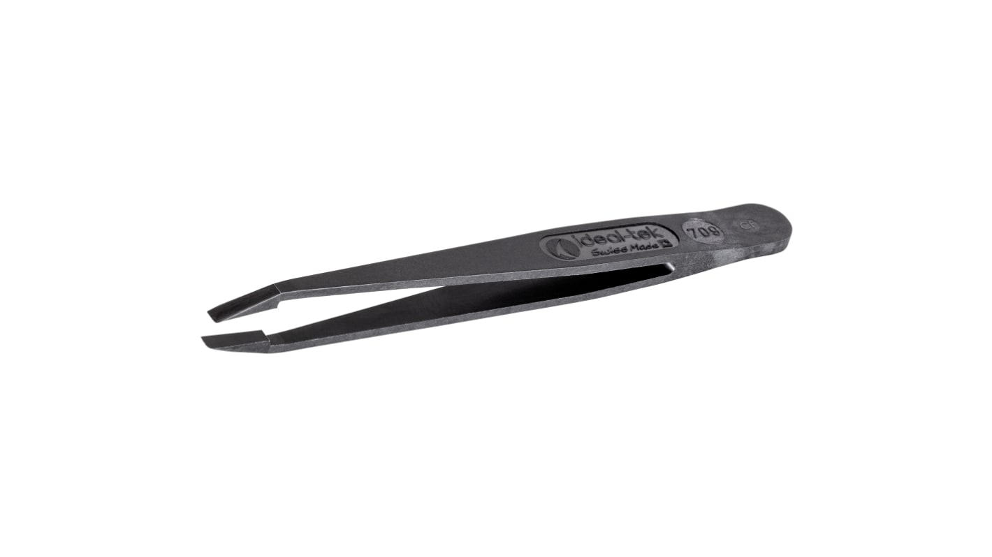 ideal-tek 115 mm, PA66/CF30 (Tip), Plastic (Body), Flat, ESD Tweezers