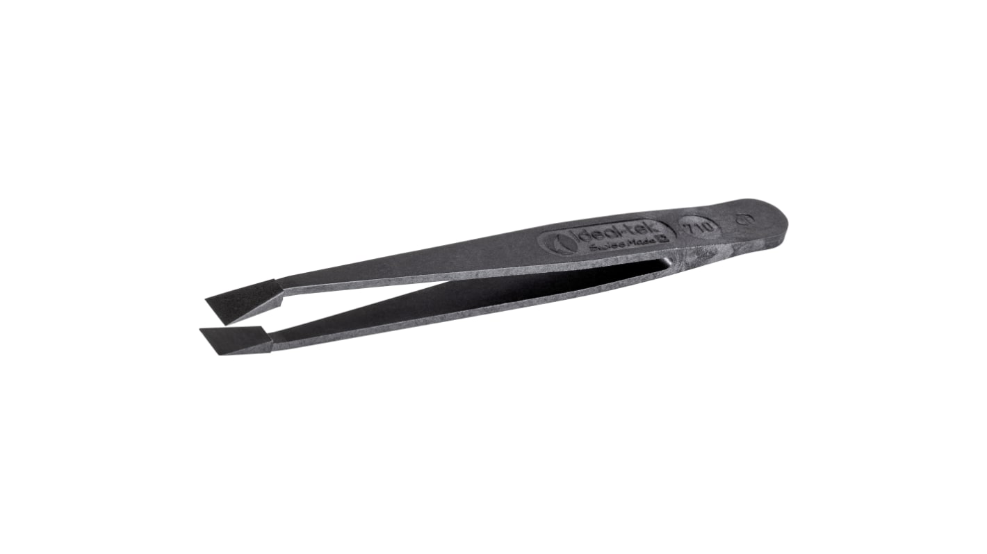 ideal-tek 115 mm, PA66/CF30 (Tip), Plastic (Body), Flat, ESD Tweezers