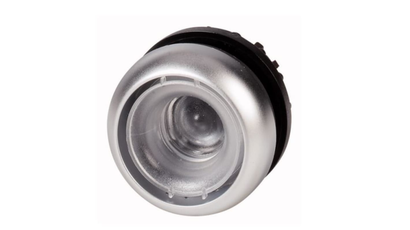 Cabezal de pulsador Eaton serie M22, Ø 22mm, de color Plata, Redondo, Momentáneo, IP67