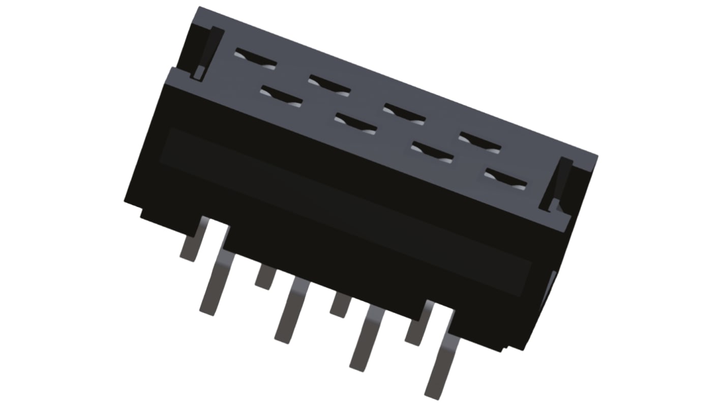 TE Connectivity IDC csatlakozó Micro-MaTch sorozat; távolság: 1.27mm; 8 pólusú; 2 soros; Egyenes; Átmenő furat Férfi