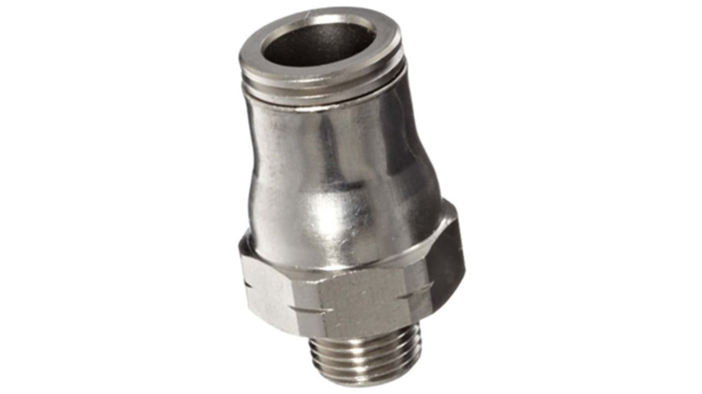 Legris LF3600 Series Straight Threaded Adaptor, R 1/4 Male to Push In 4 mm, Threaded-to-Tube Connection Style