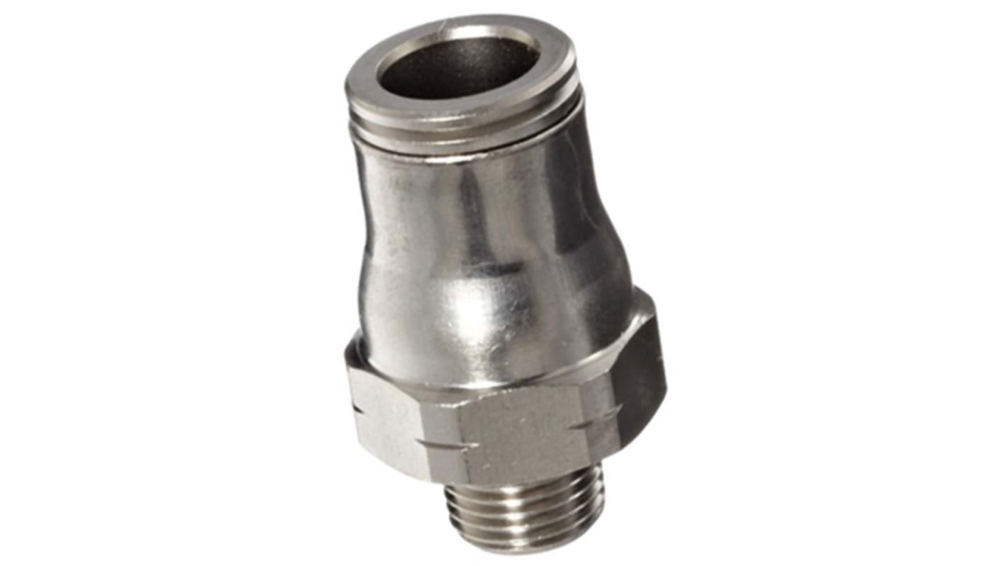 Legris LF3600 Series Straight Threaded Adaptor, R 1/8 Male to Push In 8 mm, Threaded-to-Tube Connection Style