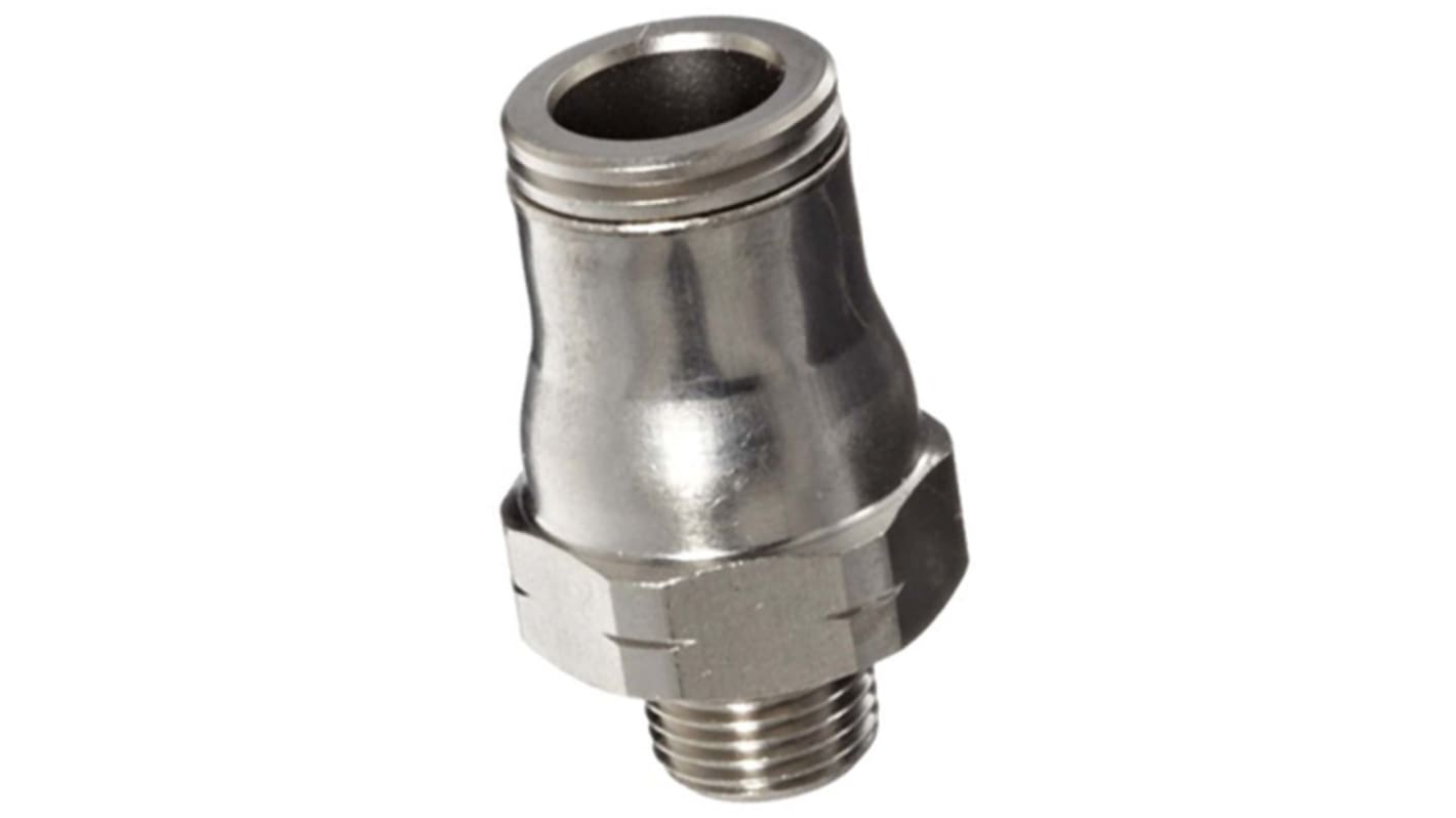 Legris LF3600 Series Straight Threaded Adaptor, R 3/8 Male to Push In 8 mm, Threaded-to-Tube Connection Style