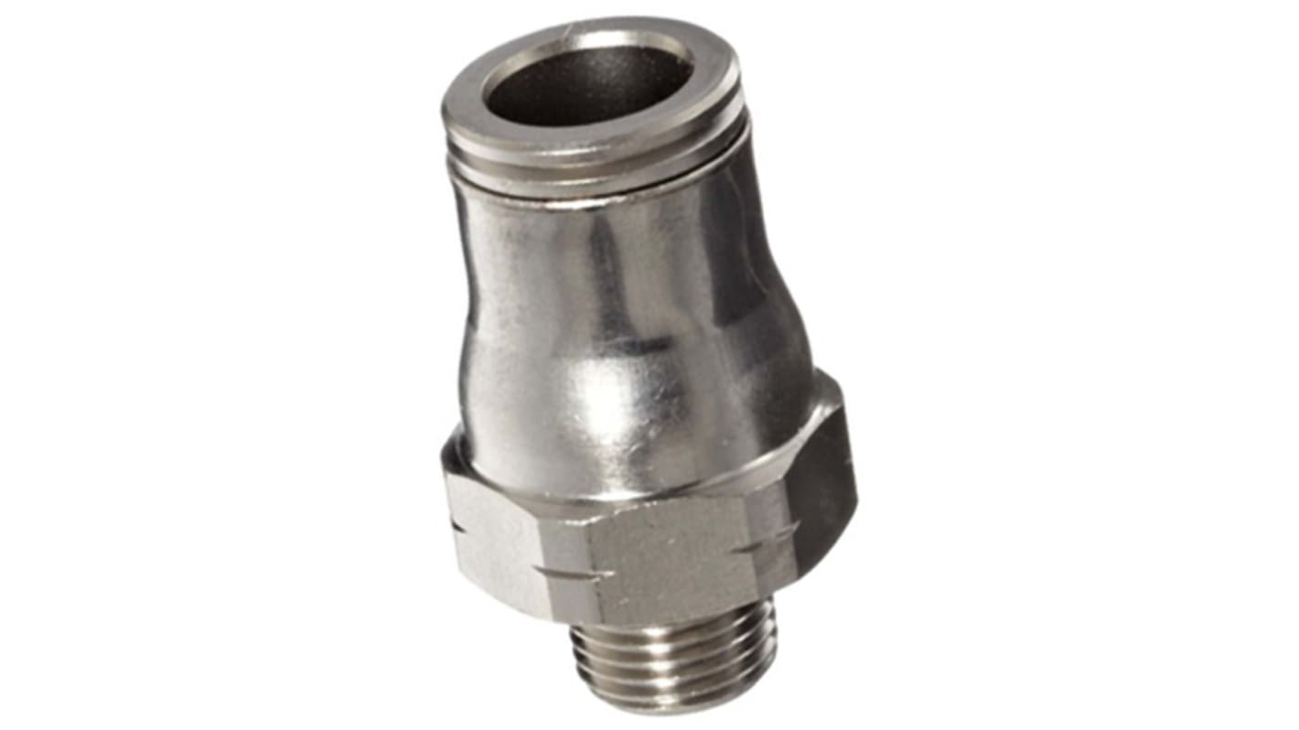 Legris LF3600 Series Straight Threaded Adaptor, R 1/4 Male to Push In 12 mm, Threaded-to-Tube Connection Style