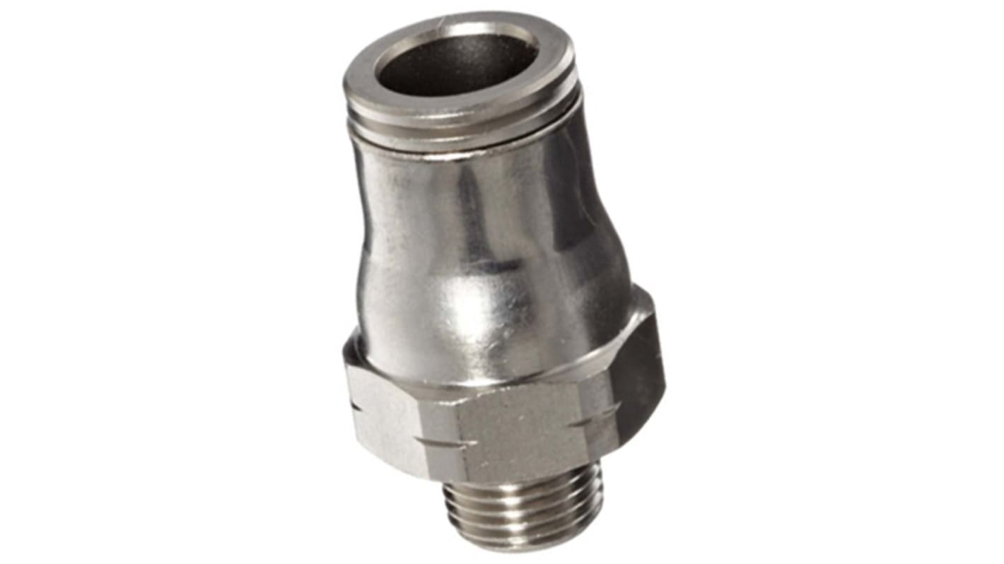 Legris LF3600 Series Straight Threaded Adaptor, R 3/8 Male to Push In 10 mm, Threaded-to-Tube Connection Style