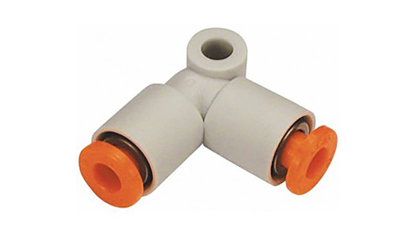 SMC KQ2 Series Elbow Tube-toTube Adaptor, Push In 6 mm to Push In 6 mm, Tube-to-Tube Connection Style