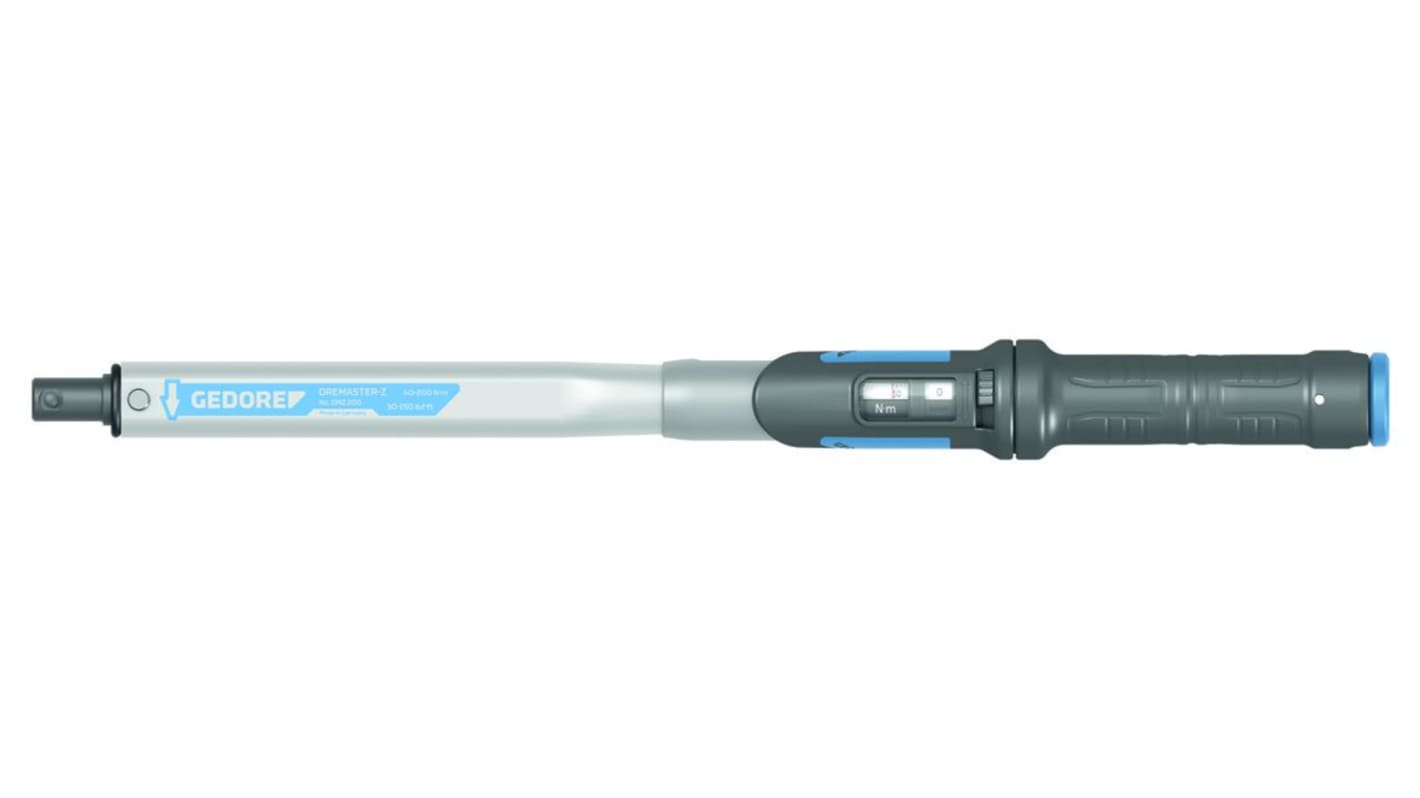 Gedore Dremaster Z Click Torque Wrench, 40 → 200Nm, Round Drive, 16mm Insert