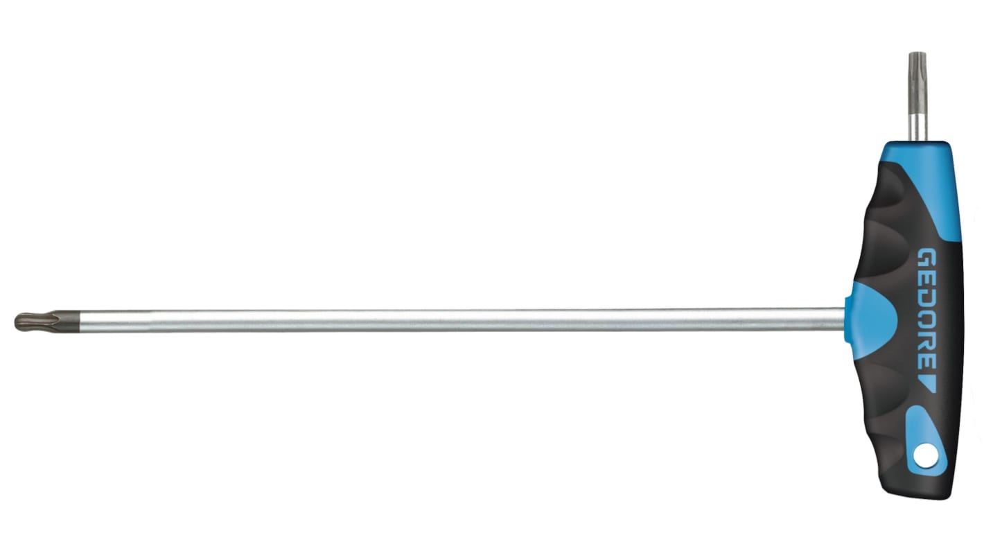 Gedore 1-Piece Torx Key, T10 Size, T Shape, Long Arm