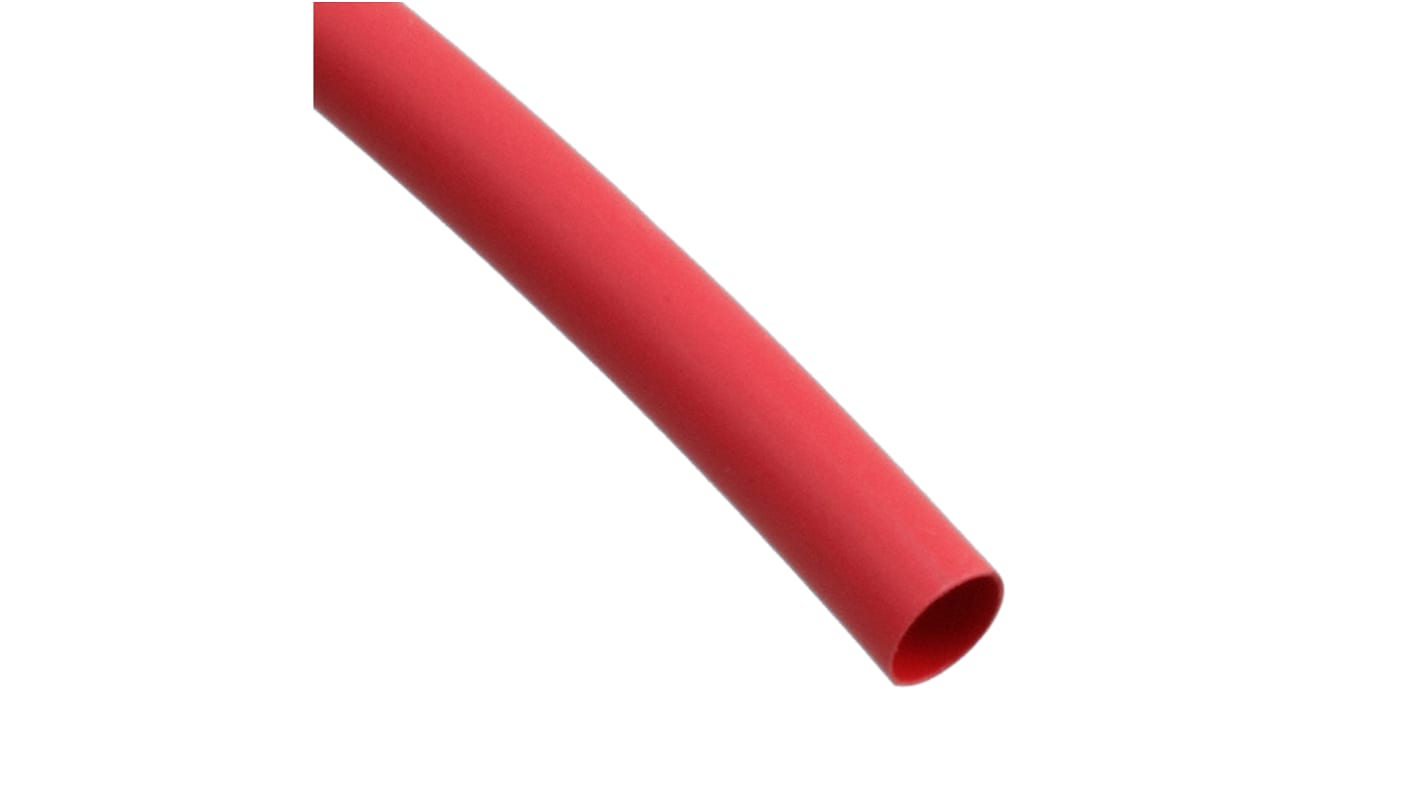 Tubo termorretráctil TE Connectivity de Poliolefina Rojo, contracción 4:1, Ø 24mm, long. 1.2m, forrado con adhesivo