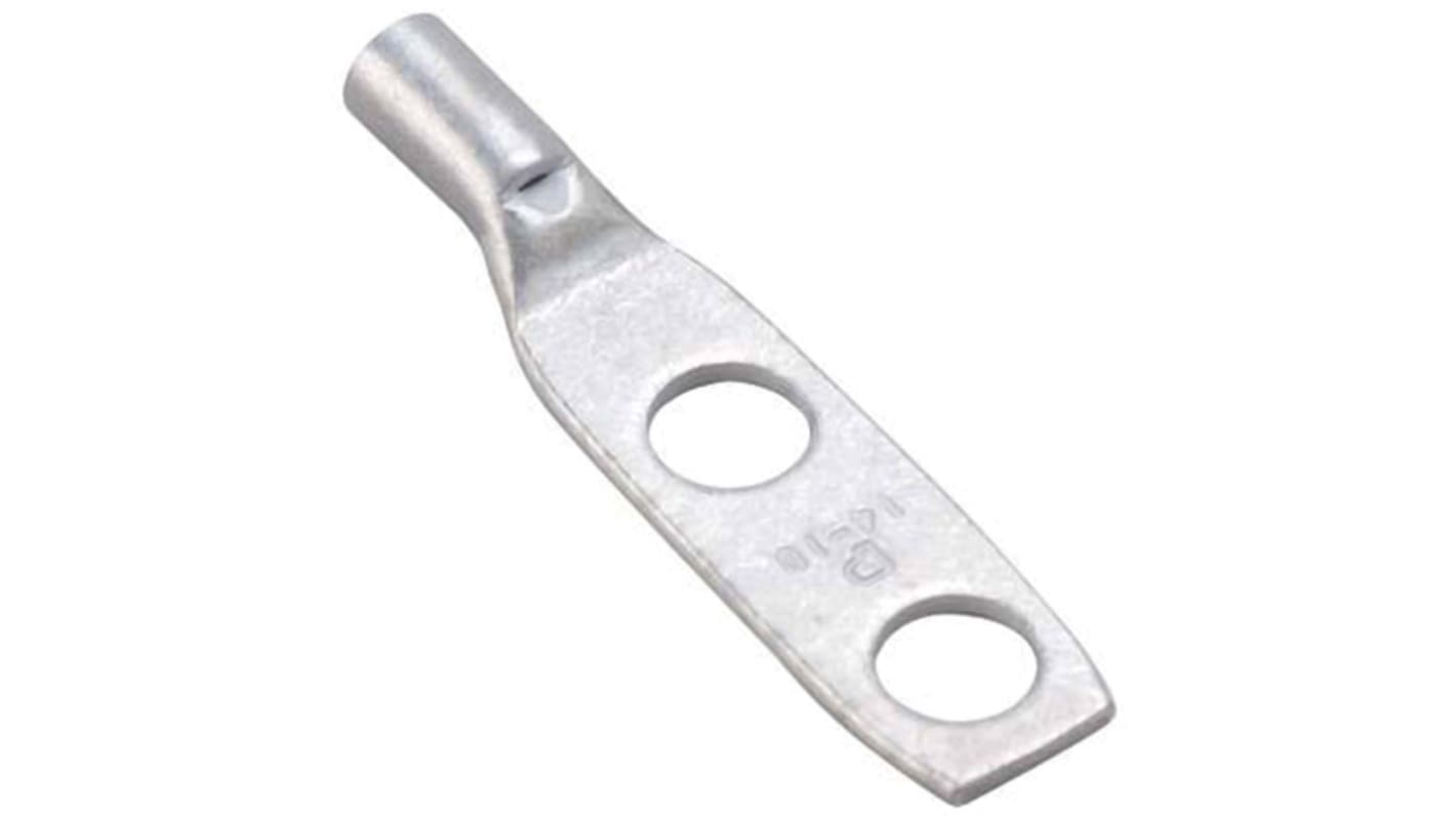 Panduit, LCD Uninsulated Ring Terminal, 1/4in Stud Size, Silver