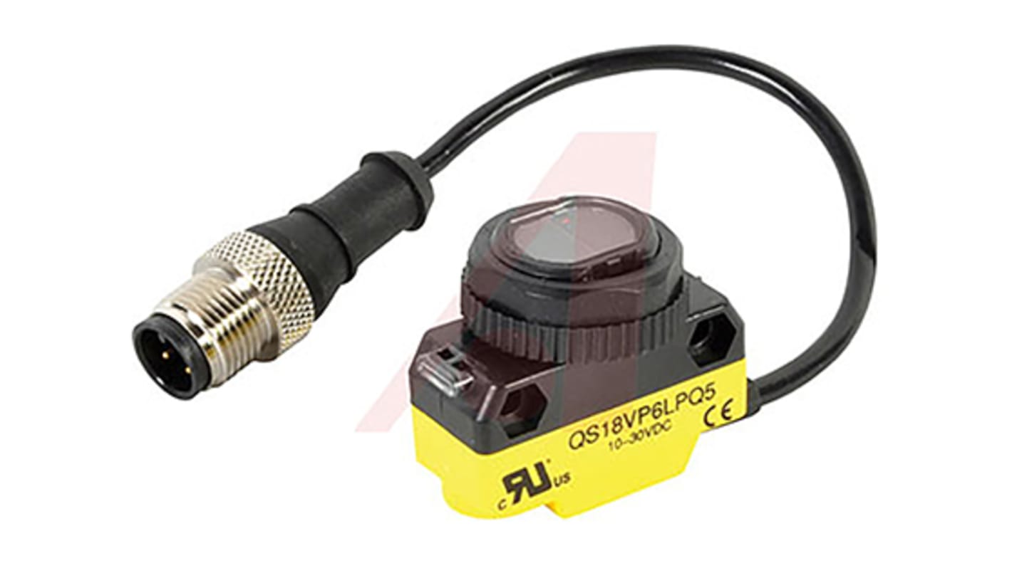 Banner Retroreflective Photoelectric Sensor, Barrel Sensor, 3.5 m Detection Range