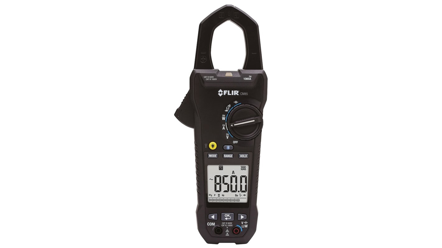 Pinza amperimétrica FLIR CM85, corriente máx. 1kA ac, 1kA dc, CAT III 1000 V, CAT IV 600 V