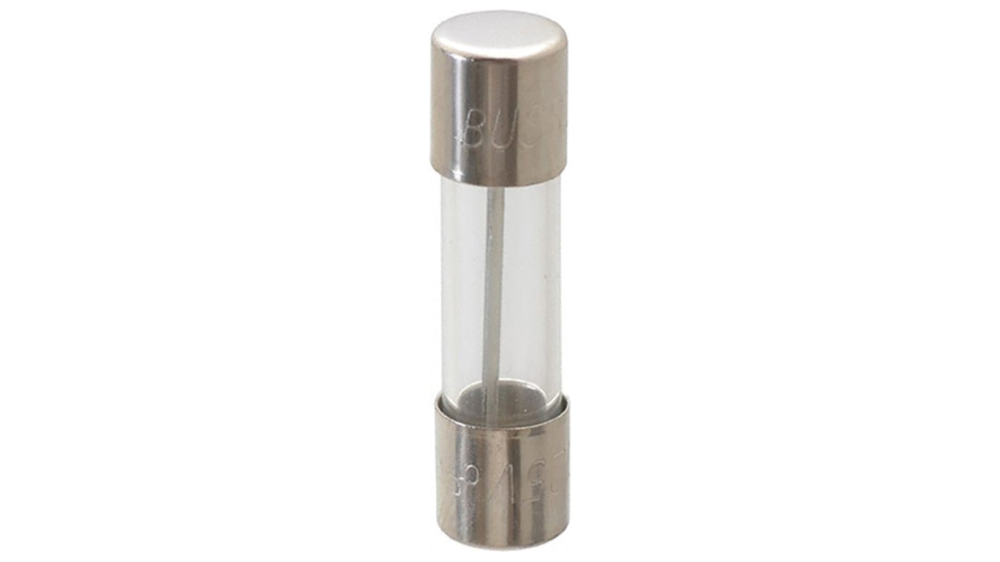 Eaton 5A F Glass Cartridge Fuse, 6.3 x 25mm