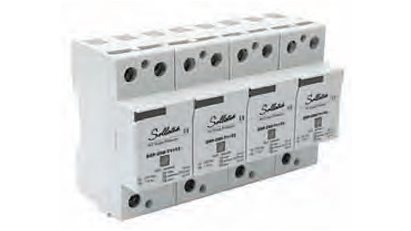 Sollatek, DSP3P Surge Suppressor Unit 400 V ac Maximum Voltage Rating 60kA Maximum Surge Current Lightning Protector