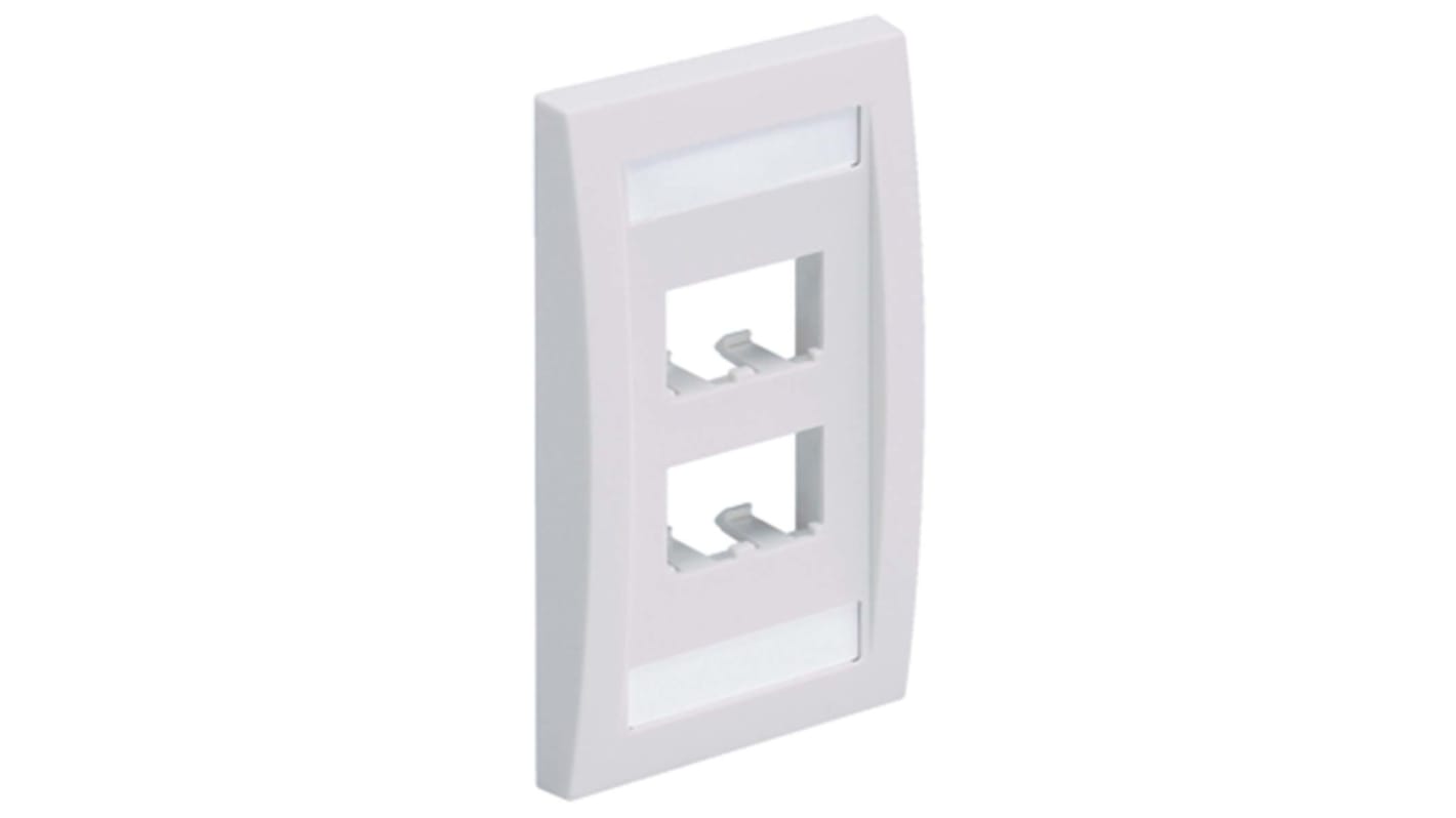 Panduit CFPE Series, 4 Way Single Gang Faceplate,With STP, UTP Shield Type