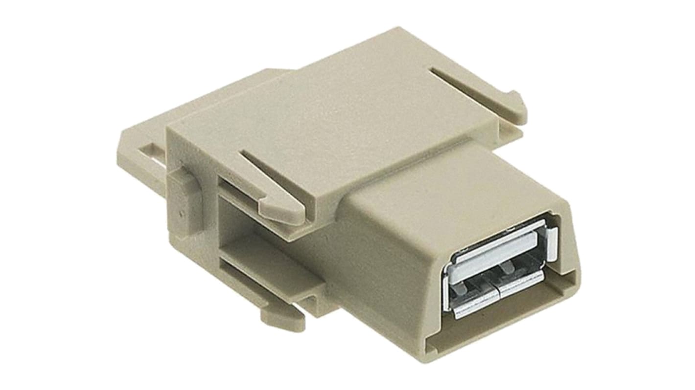 HARTING Heavy Duty Power Connector Module, 1A, Female, Han-Modular Series, 4 Contacts