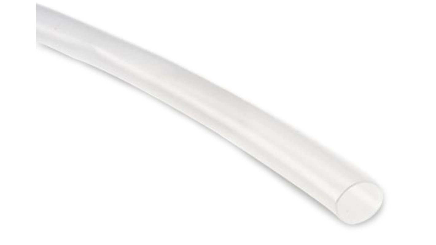 Tubo termorretráctil TE Connectivity de Fluoropolímero Transparente, contracción 2:1, Ø 9.5mm, long. 1m
