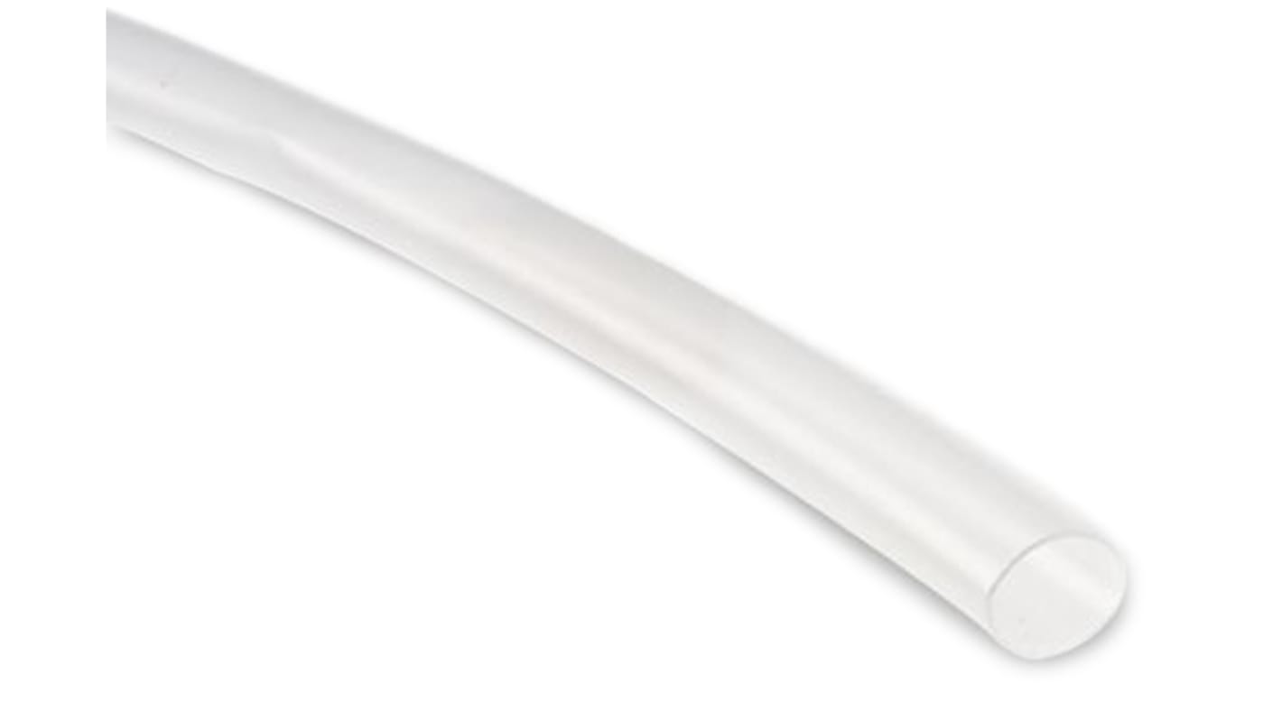 TE Connectivity Heat Shrink Tubing, Clear 6.3mm Sleeve Dia. x 1m Length 2:1 Ratio, HT-200 Series