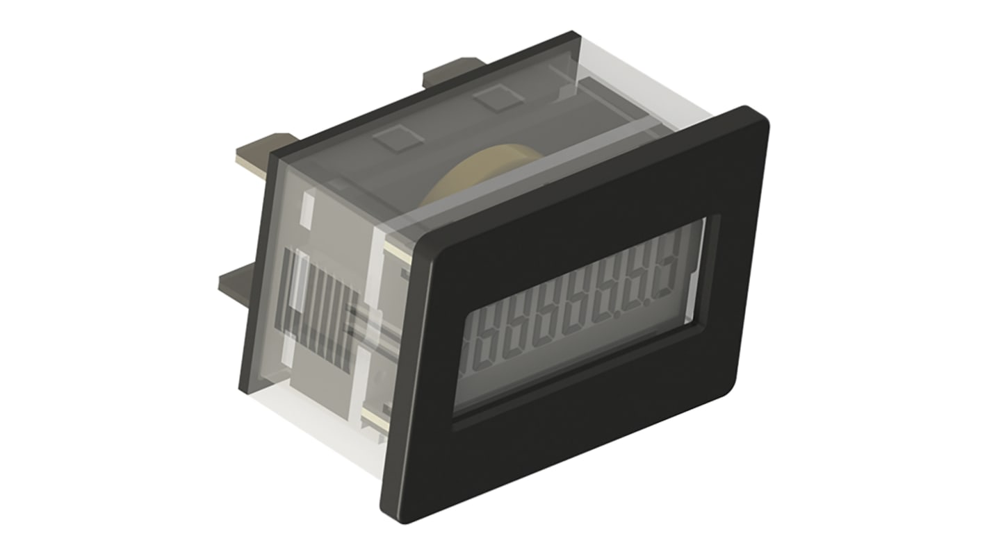 Contador Trumeter de Segundos, con display LCD de 8 dígitos, 10 → 300 V dc, 20 → 300 V ac