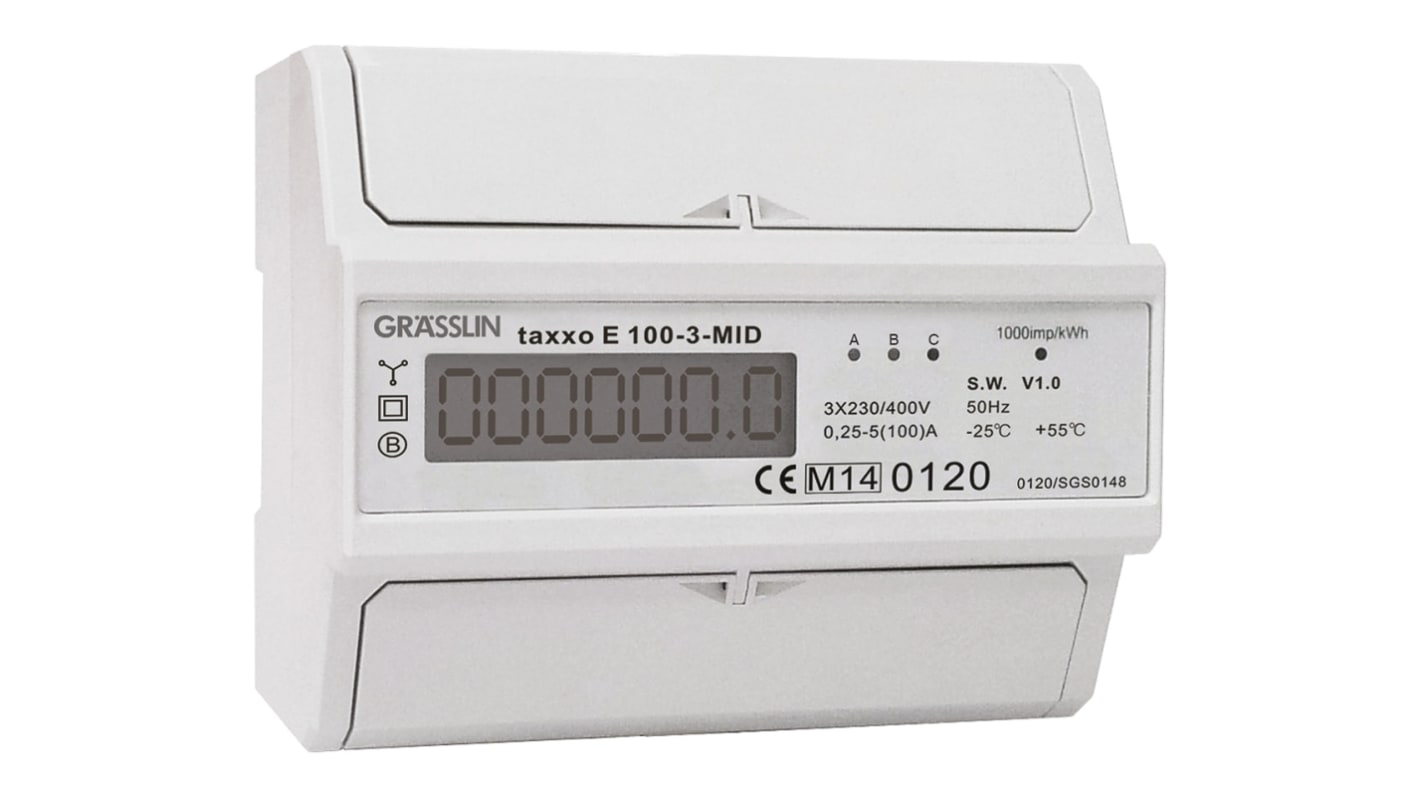 Grasslin 3 Phase LCD Energy Meter