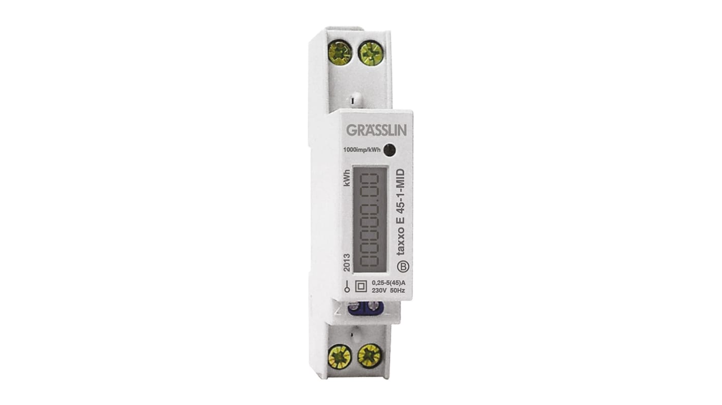 Grässlin taxxo Energiemessgerät LCD, 7-stellig / 1-phasig, Impulsausgang