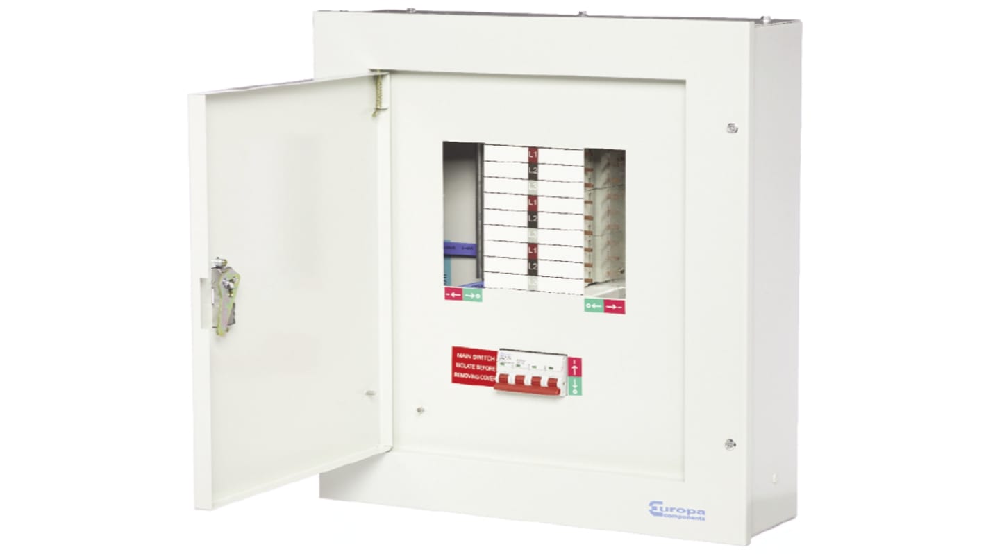 Tableau de répartition 3 Phases électrique Europa, 24 voies , 125 A