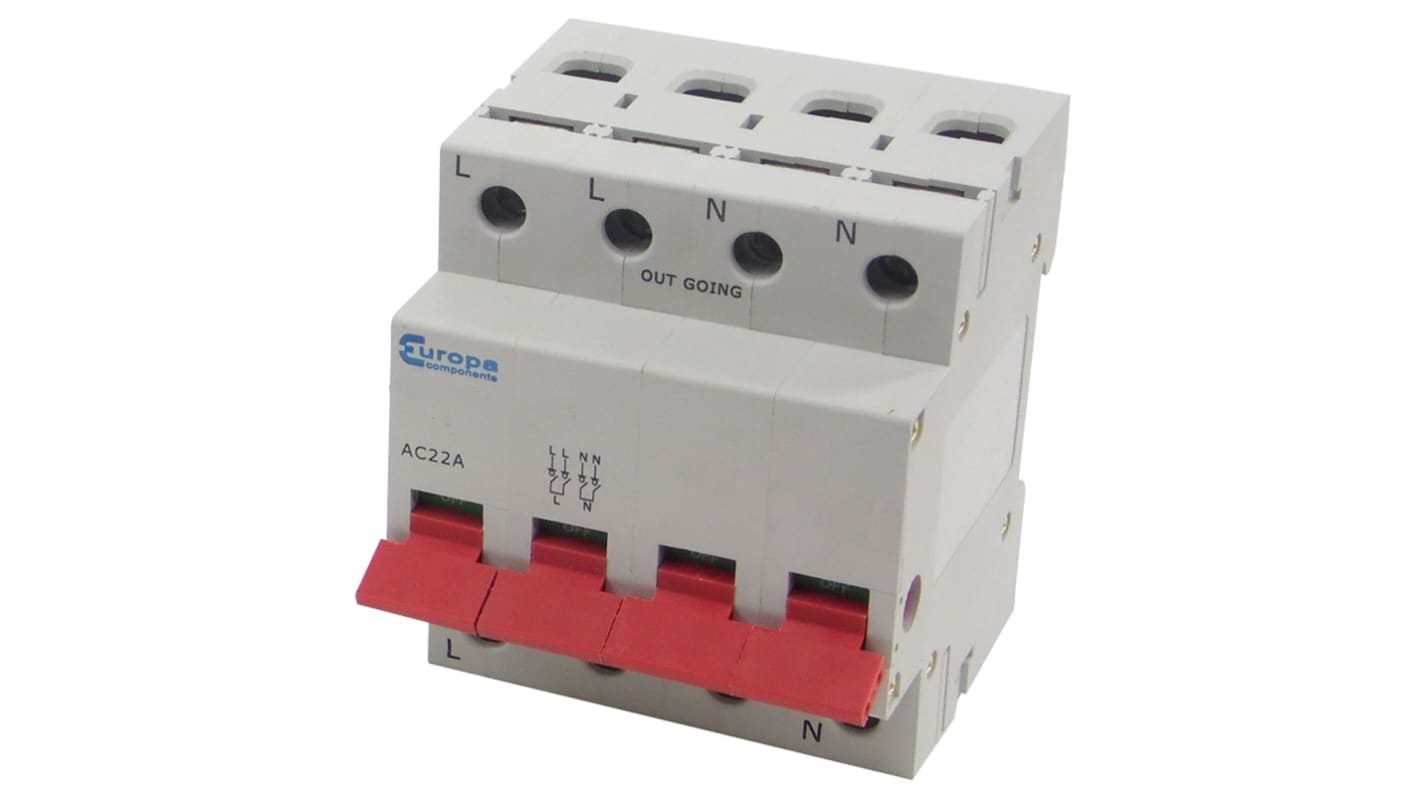 Interruptor seccionador, 4P, Corriente 125A, IP20