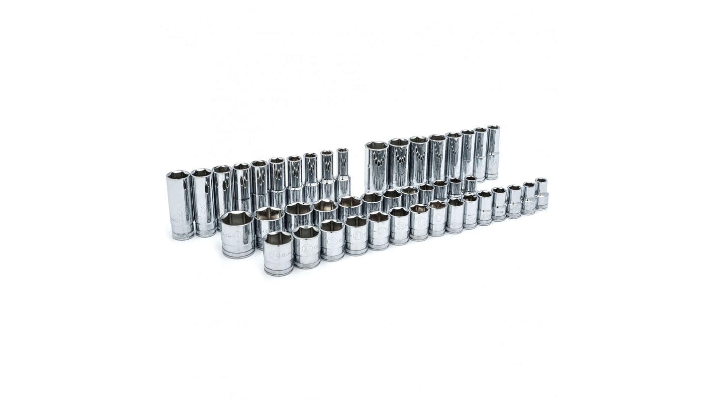 80700P GearWrench 49Piece Imperial, Metric 1/2 in Deep Socket