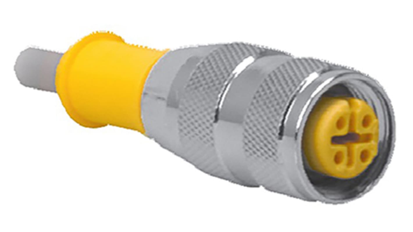 Cable de conexión Turck, con. A M12 Hembra, 2 polos, con. B Sin terminación, long. 20m, 250 V, 4 A, IP68, IP69K