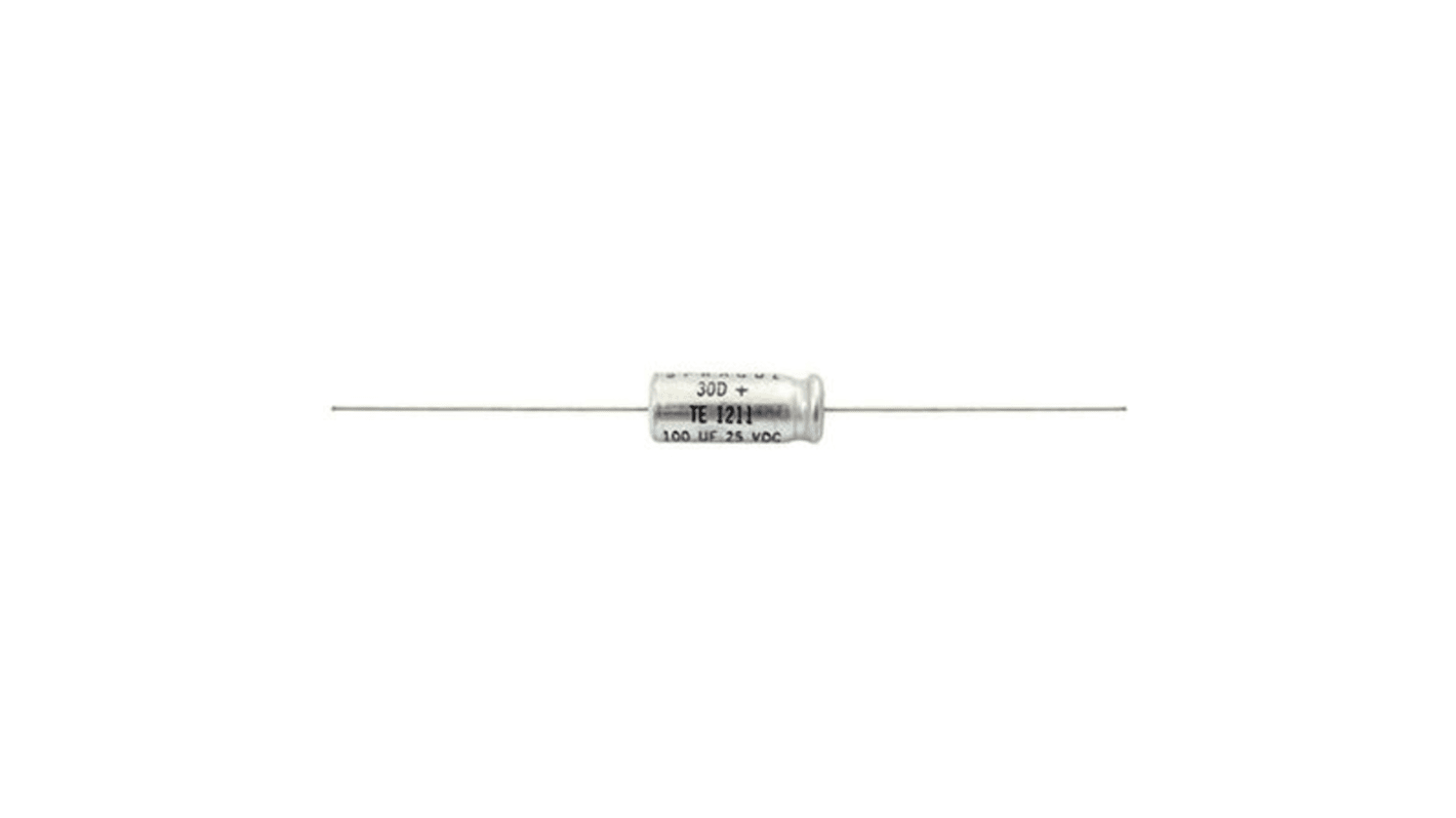 Vishay 100μF Electrolytic Capacitor 25V dc, Through Hole - TE1211-E3