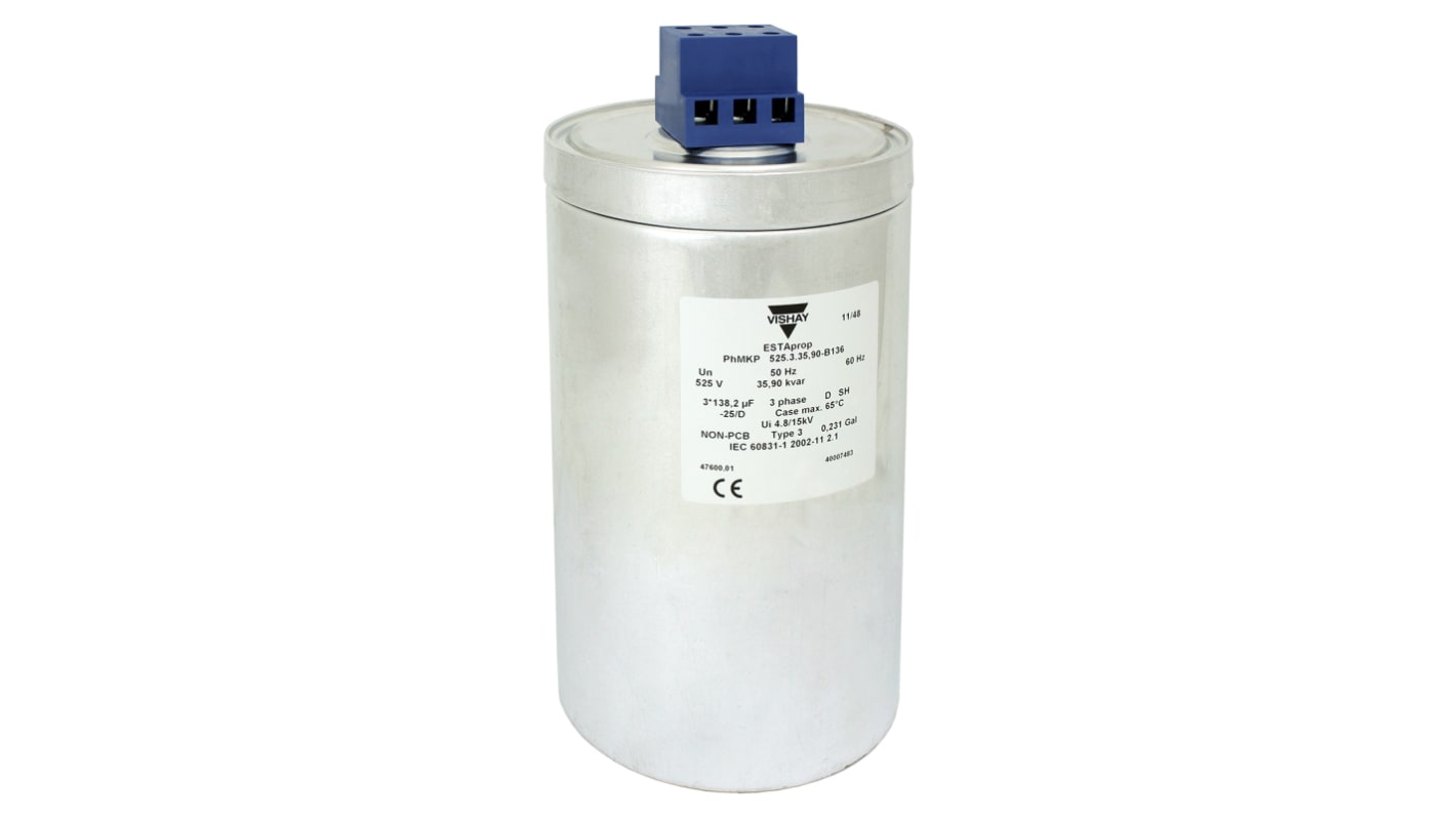 Vishay 346.2μF Electrolytic Capacitor 1kV dc - PHMKP525.3.30-B116