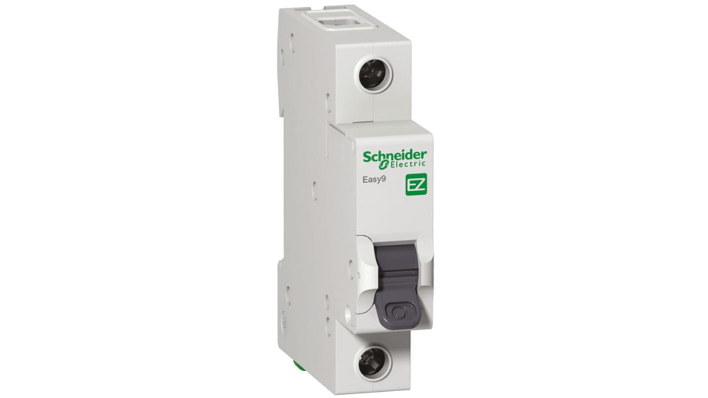 Schneider Electric Easy 9 EZ9 MCB, 1P, 10A Curve B, 230V AC, 6 kA Breaking Capacity