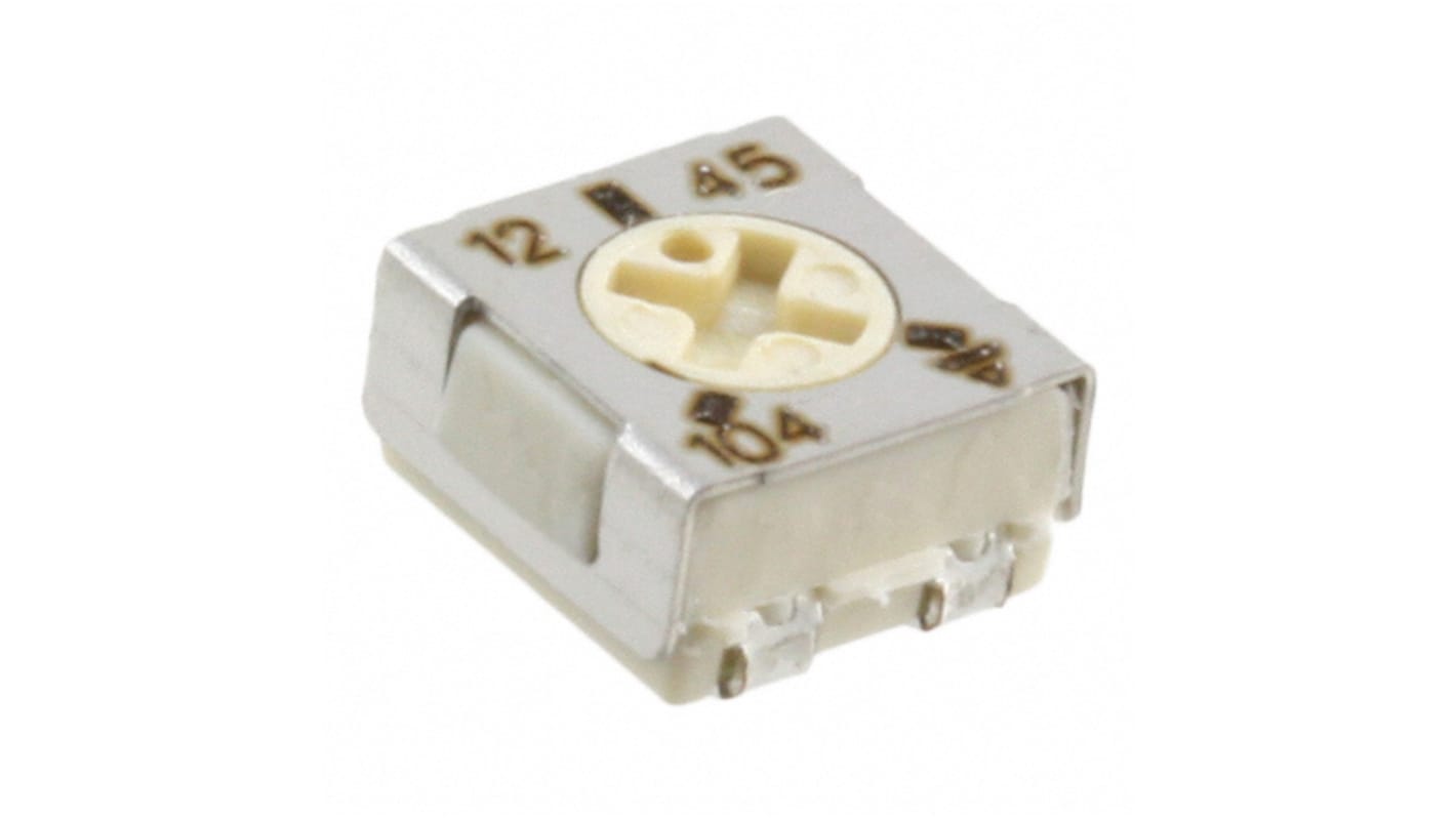 Vishay TS53 1-Gang SMD Trimmer-Potentiometer, Einstellung von oben, 500kΩ, ±20%, 0.08W, Löten, L. 5mm