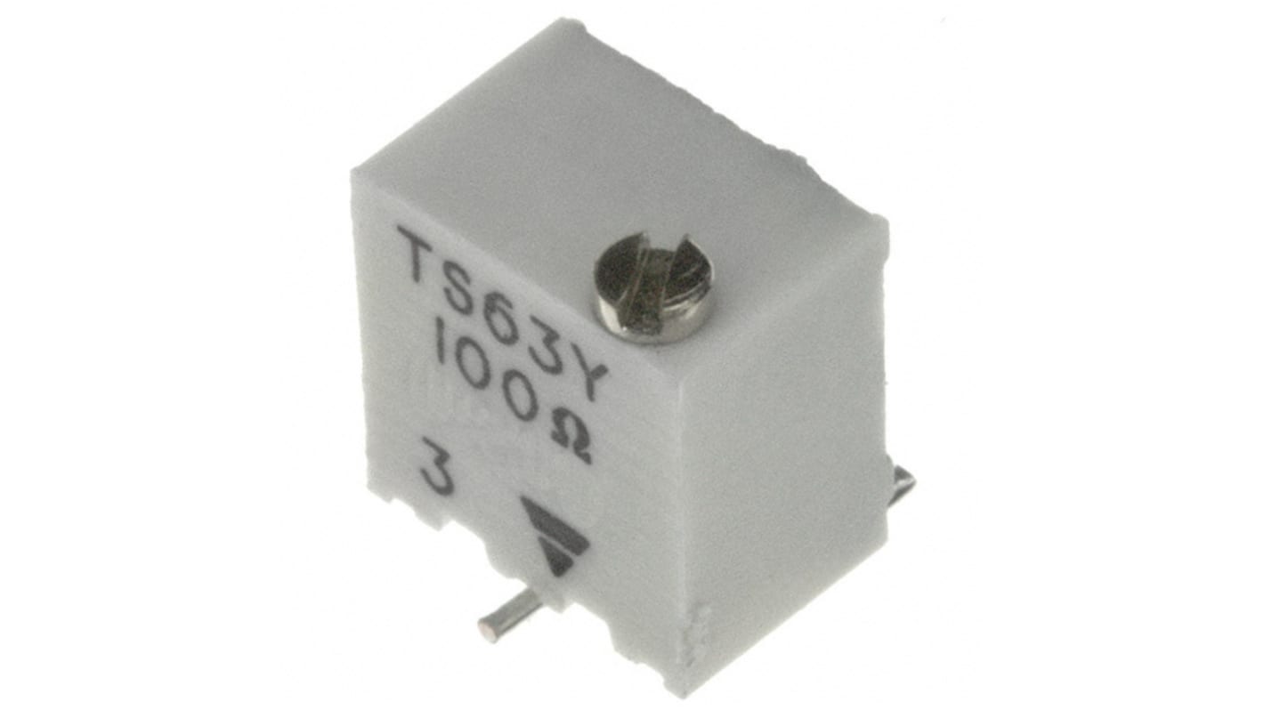 500kΩ, SMD Trimmer Potentiometer 0.13W Top Adjust Vishay, TS63