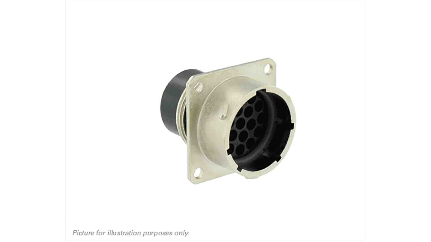 Souriau MIL Spec Circular Connector, 19 Contacts, Flange Mount, Male, IP67, IP68, IP69K, UT0 Series