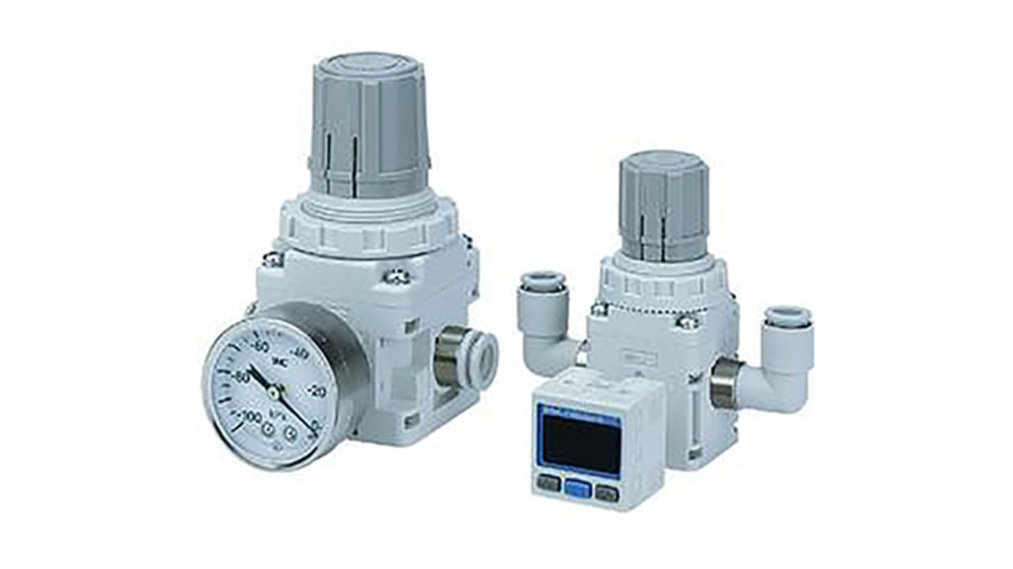 SMC 140L/min Vacuum Regulator, -100kPa to -1.3kPa